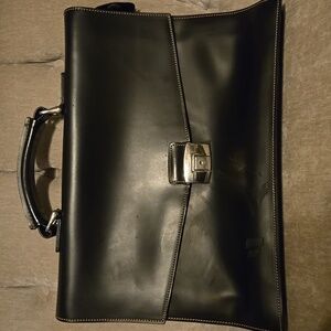 Barantani Briefcase Leather Rehab Black